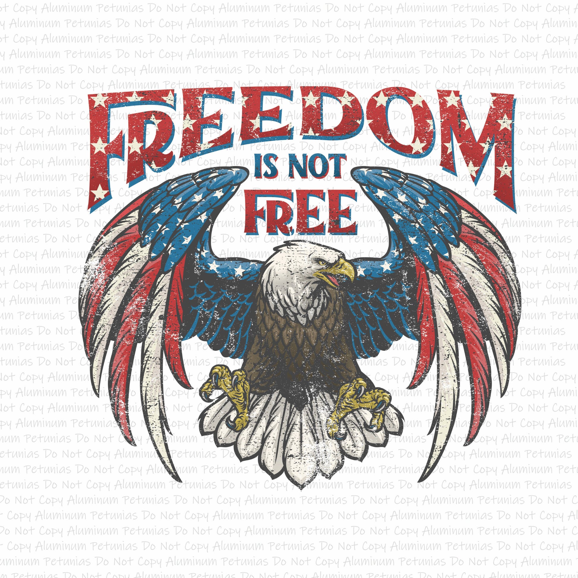 Freedom is Not Free DTF (Direct to Film) Transfers, 4th of July DTF Transfer Ready to Press, 1-3 Day Ship