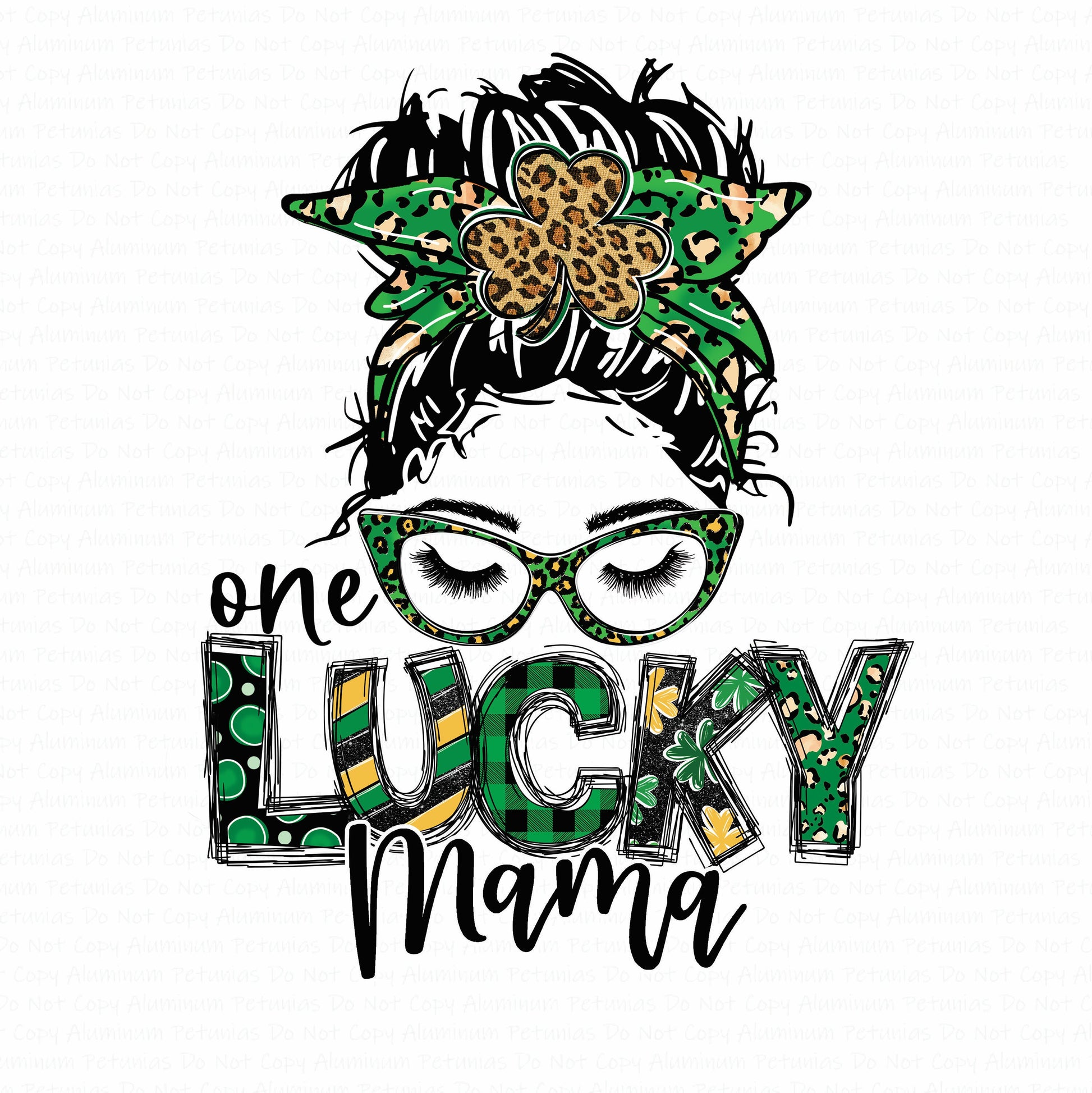 Lucky Mama DTF (Direct to Film) Transfers, St. Patrick's Day DTF Transfer Ready to Press, 1-3 Day Ship