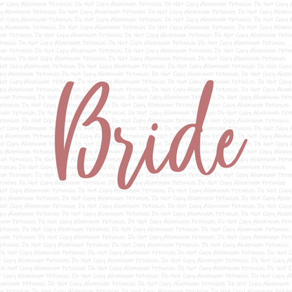 Bride DTF (Direct to Film) Transfers, Wedding DTF Transfer Ready to Press, 1-3 Day Ship