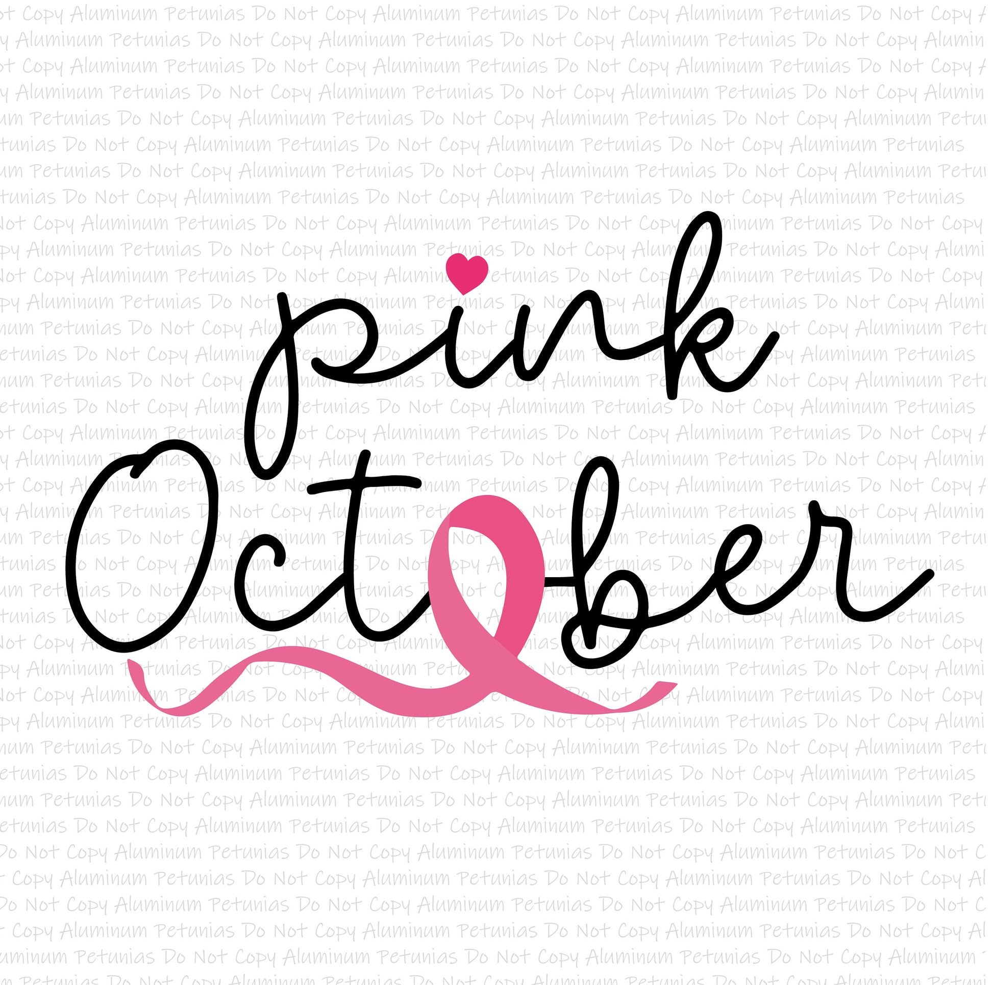 In October We Wear Pink DTF (Direct to Film) Transfers, October DTF Transfer Ready to Press, 1-3 Day Ship