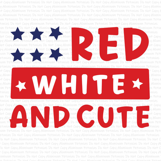 Red, White, & Cute DTF (Direct to Film) Transfers, 4th of July DTF Transfer Ready to Press, 1-3 Day Ship