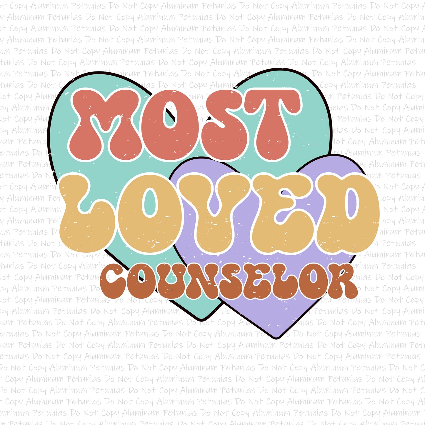 Most Loved Counselor DTF (Direct to Film) Transfers, Occupation DTF Transfer Ready to Press, 1-3 Day Ship