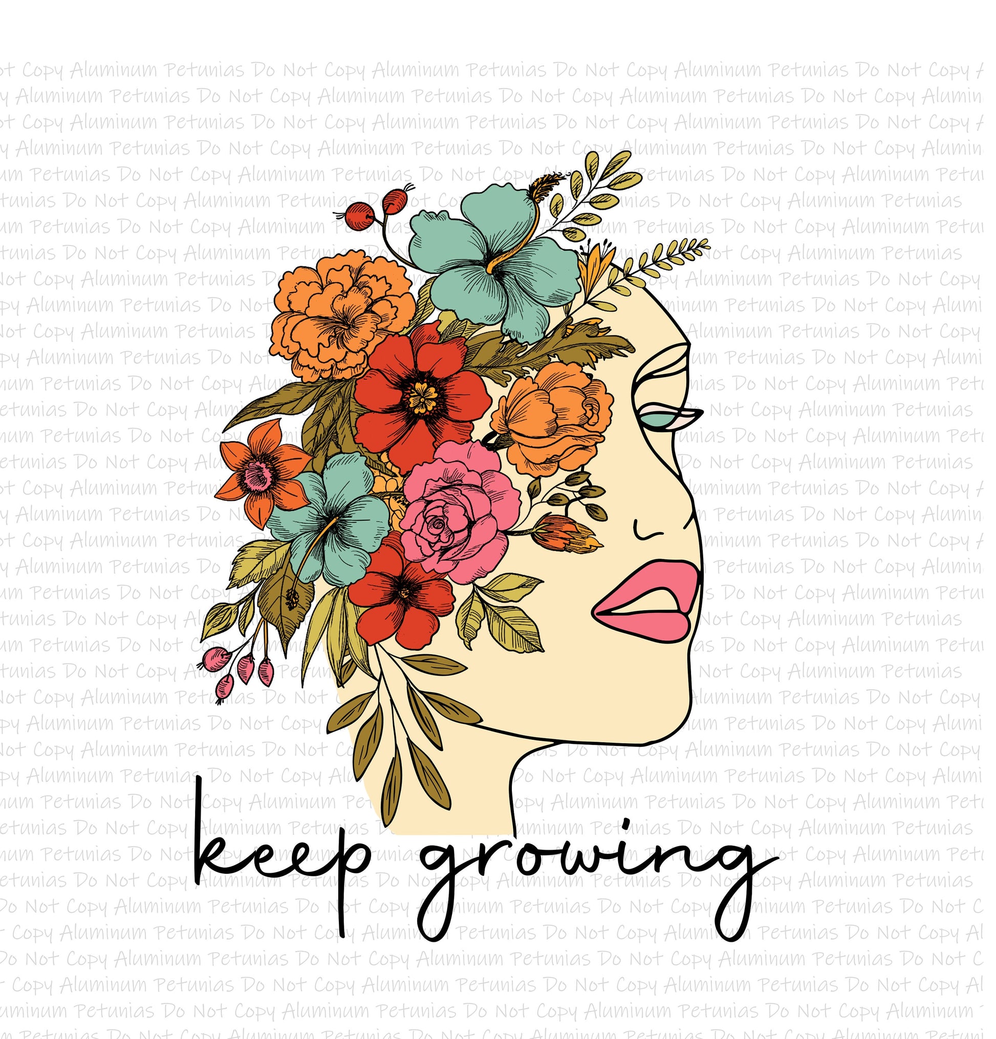 Keep Growing DTF (Direct to Film) Transfers, Mental Health DTF Transfer Ready to Press, 1-3 Day Ship