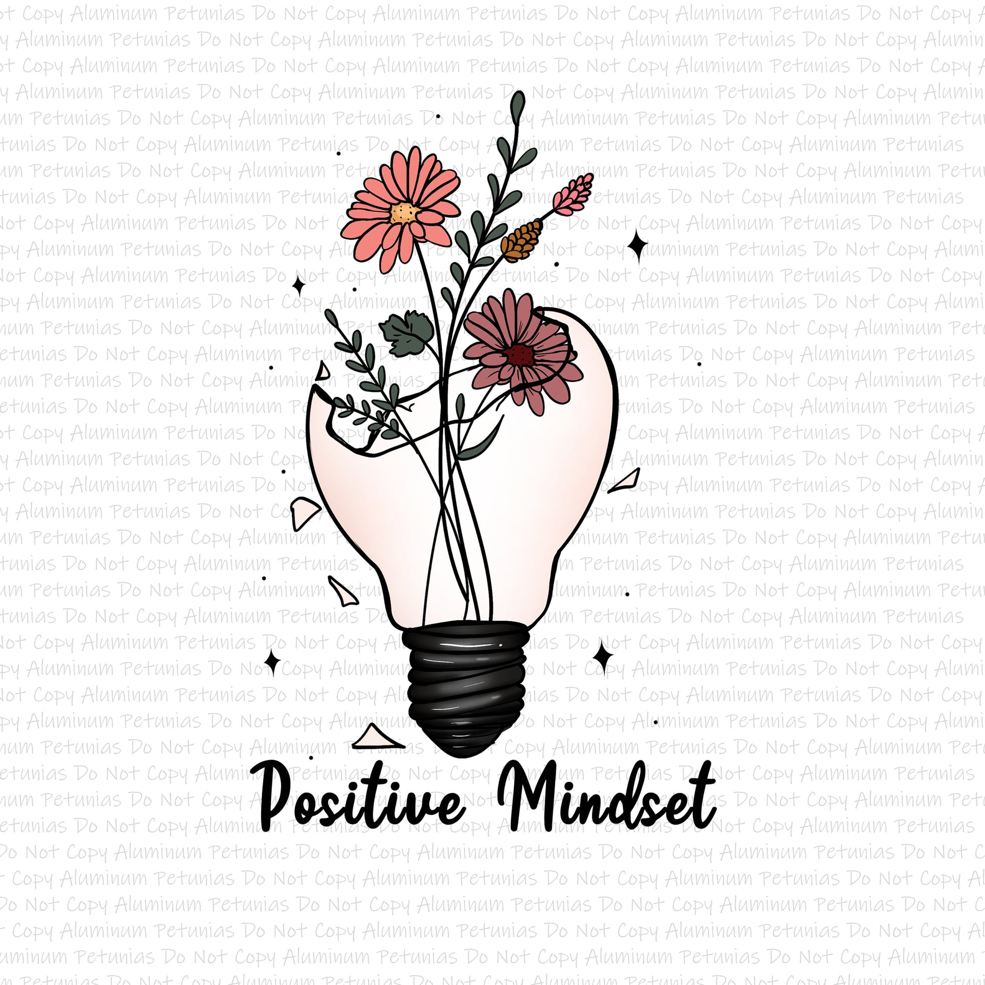 Positive Mindset DTF (Direct to Film) Transfers, Mental Health DTF Transfer Ready to Press