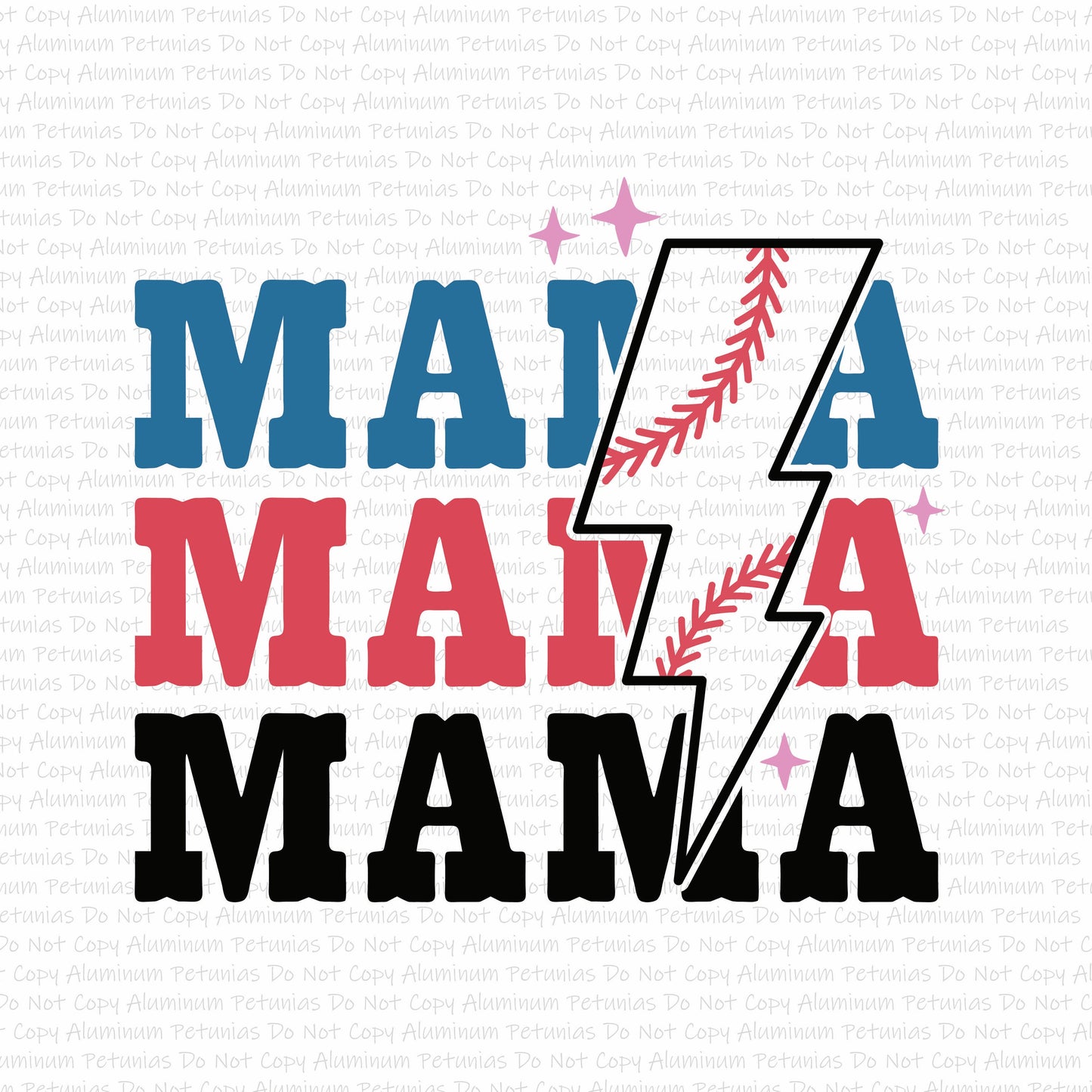 Baseball Mama DTF (Direct to Film) Transfers, Baseball DTF Transfer Ready to Press, 1-3 Day Ship