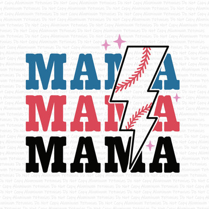 Baseball Mama DTF (Direct to Film) Transfers, Baseball DTF Transfer Ready to Press, 1-3 Day Ship