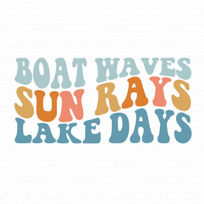 Lake Days DTF (Direct to Film) Transfers, Summer DTF Transfer Ready to Press, 1-3 Day Ship