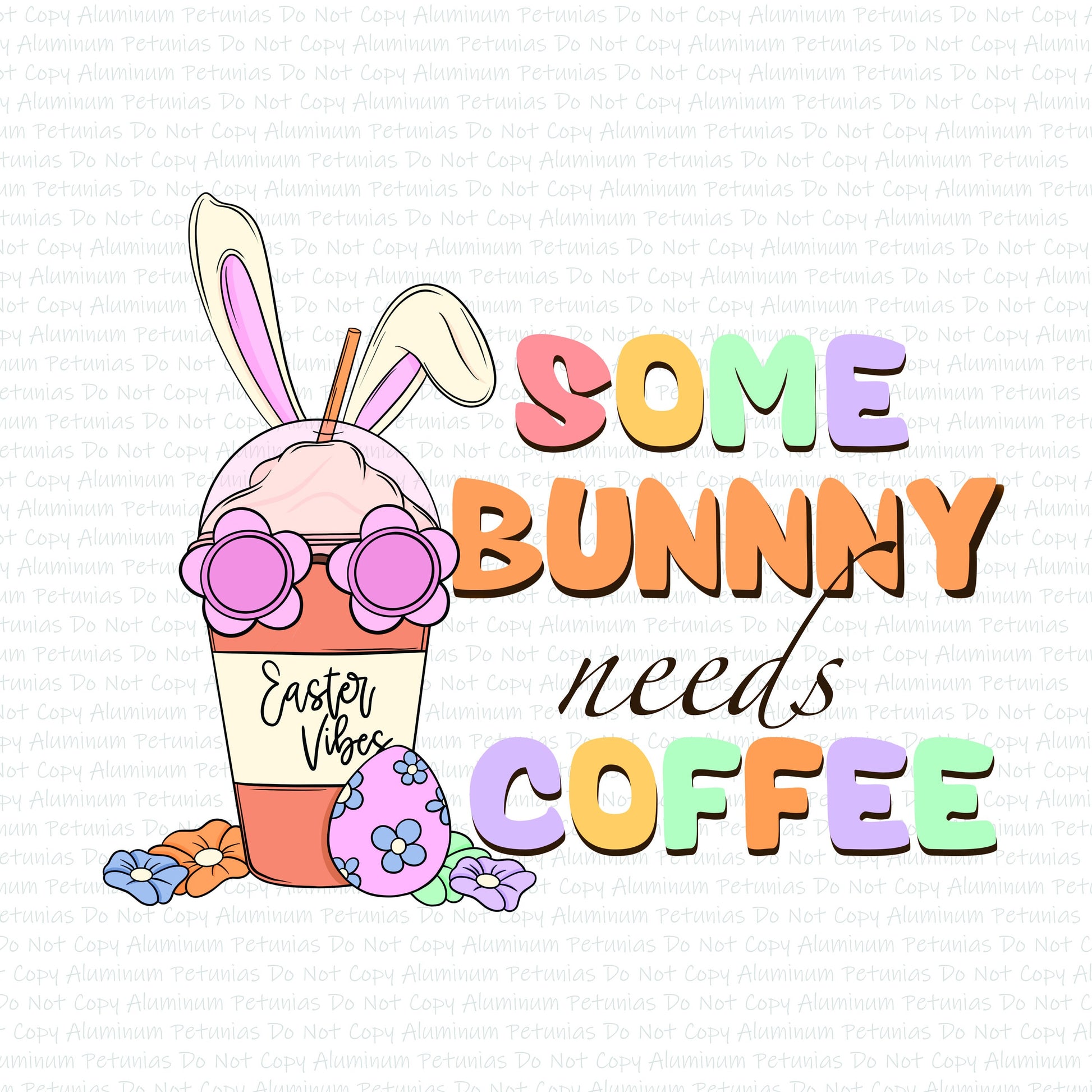 Some Bunny Needs Coffee DTF (Direct to Film) Transfers, Easter DTF Transfer Ready to Press, 1-3 Day Ship