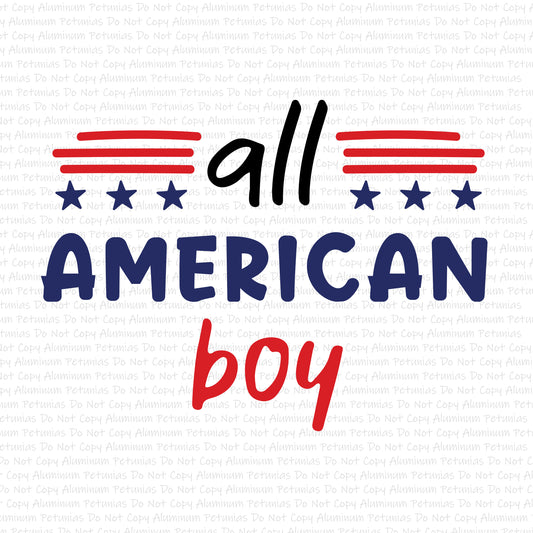 All American Boy DTF (Direct to Film) Transfers, 4th of July DTF Transfer Ready to Press