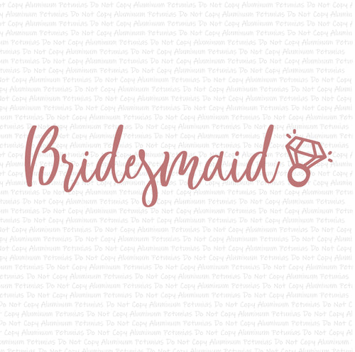 Bridesmaid DTF (Direct to Film) Transfers, Wedding DTF Transfer Ready to Press, 