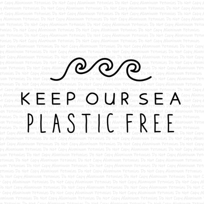 Keep Our Sea Plastic Free DTF (Direct to Film) Transfers, Ocean DTF Transfer Ready to Press, 1-3 Day Ship