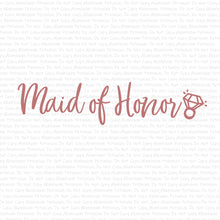 Load image into Gallery viewer, Maid of Honor DTF (Direct to Film) Transfers, Wedding DTF Transfer Ready to Press, 
