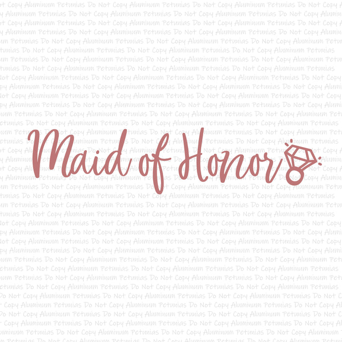 Maid of Honor DTF (Direct to Film) Transfers, Wedding DTF Transfer Ready to Press, 