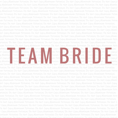 Team Bride DTF (Direct to Film) Transfers, Wedding DTF Transfer Ready to Press, 1-3 Day Ship