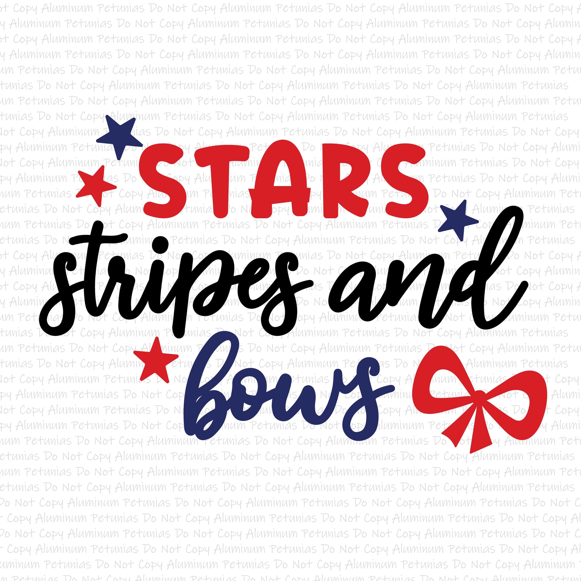 Stars, Stripes, & Bows DTF (Direct to Film) Transfers, 4th of July DTF Transfer Ready to Press, 1-3 Day Ship