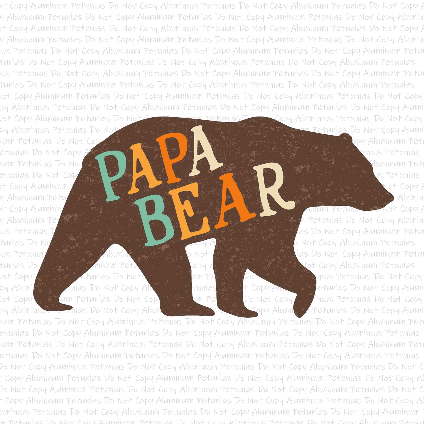 Papa Bear DTF (Direct to Film) Transfers, Father's Day DTF Transfer Ready to Press, 1-3 Day Ship