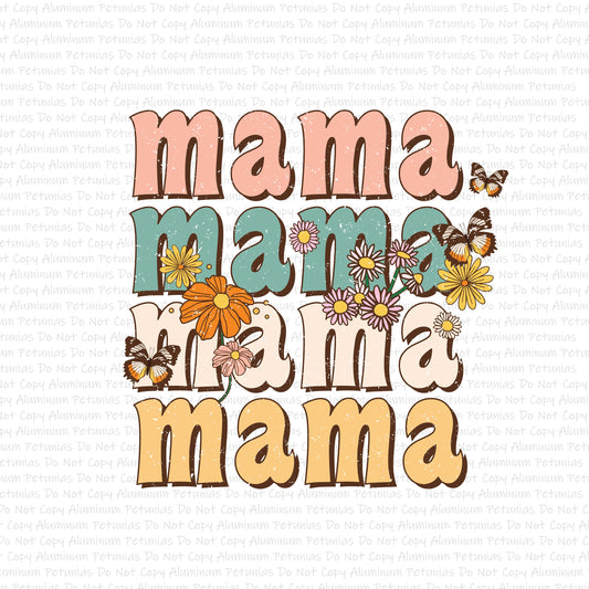 Distressed Mama Floral DTF (Direct to Film) Transfers, Mama DTF Transfer Ready to Press, 1-3 Day Ship