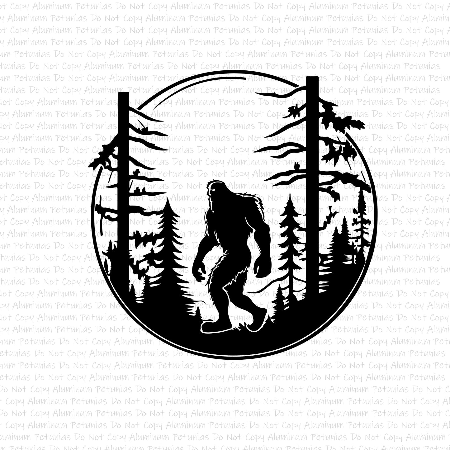 Bigfoot in the Woods DTF (Direct to Film) Transfers, Outdoor DTF Transfer Ready to Press, 