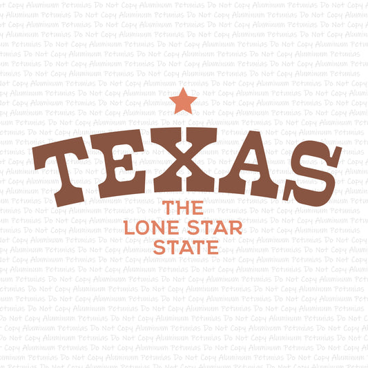 Texas Lone Star State DTF (Direct to Film) Transfers, Western DTF Transfer Ready to Press, 1-3 Day Ship