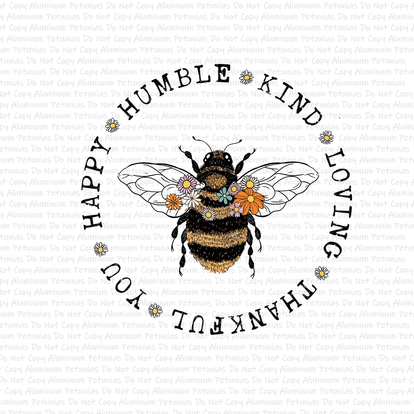 Bee Humble DTF (Direct to Film) Transfers, Outdoors DTF Transfer Ready to Press, 