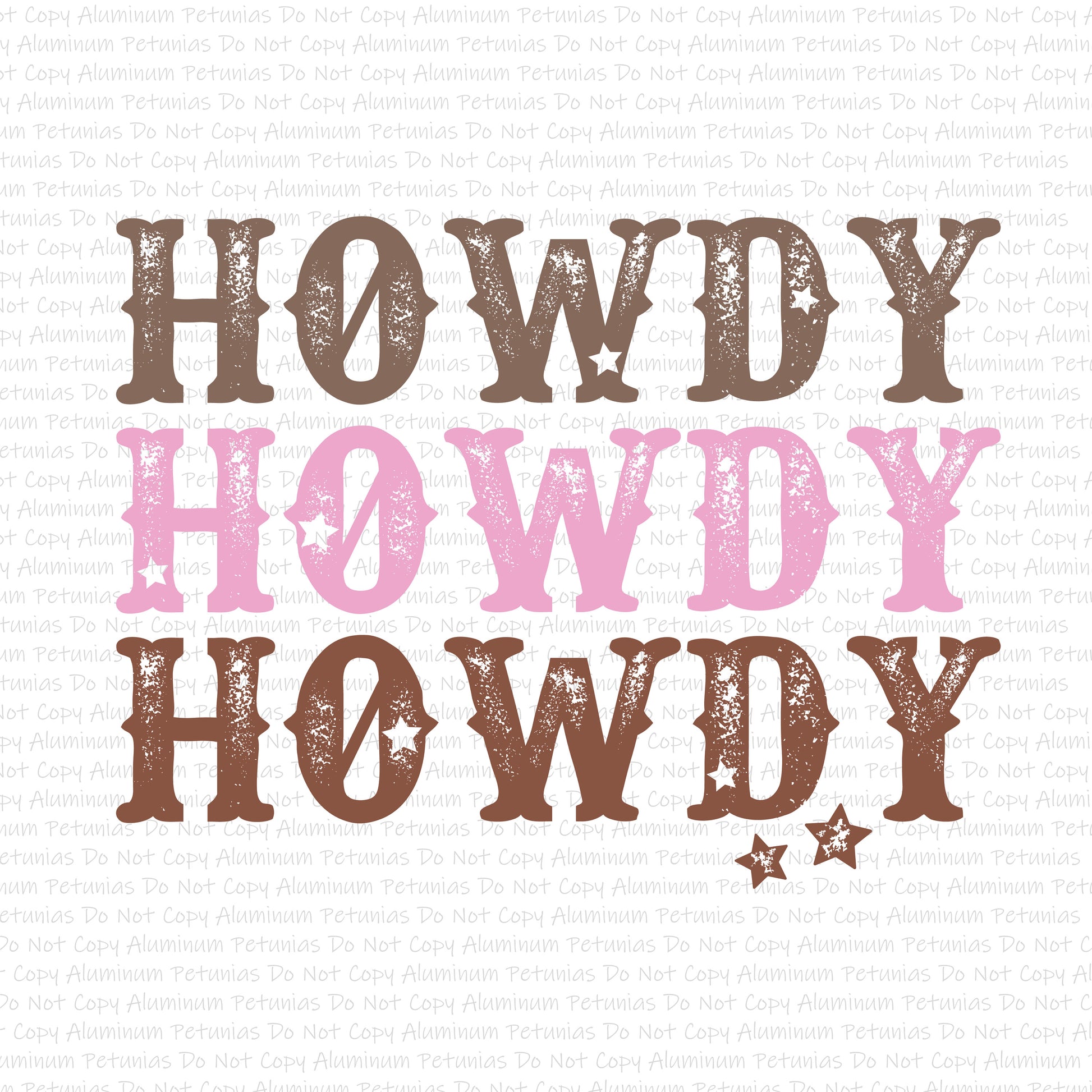 Howdy Howdy Howdy DTF (Direct to Film) Transfers, Western DTF Transfer Ready to Press,