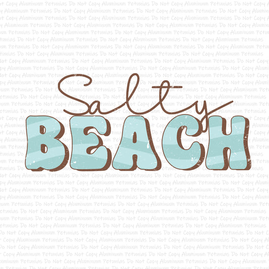 Salty Beach DTF (Direct to Film) Transfers, Summer DTF Transfer Ready to Press,