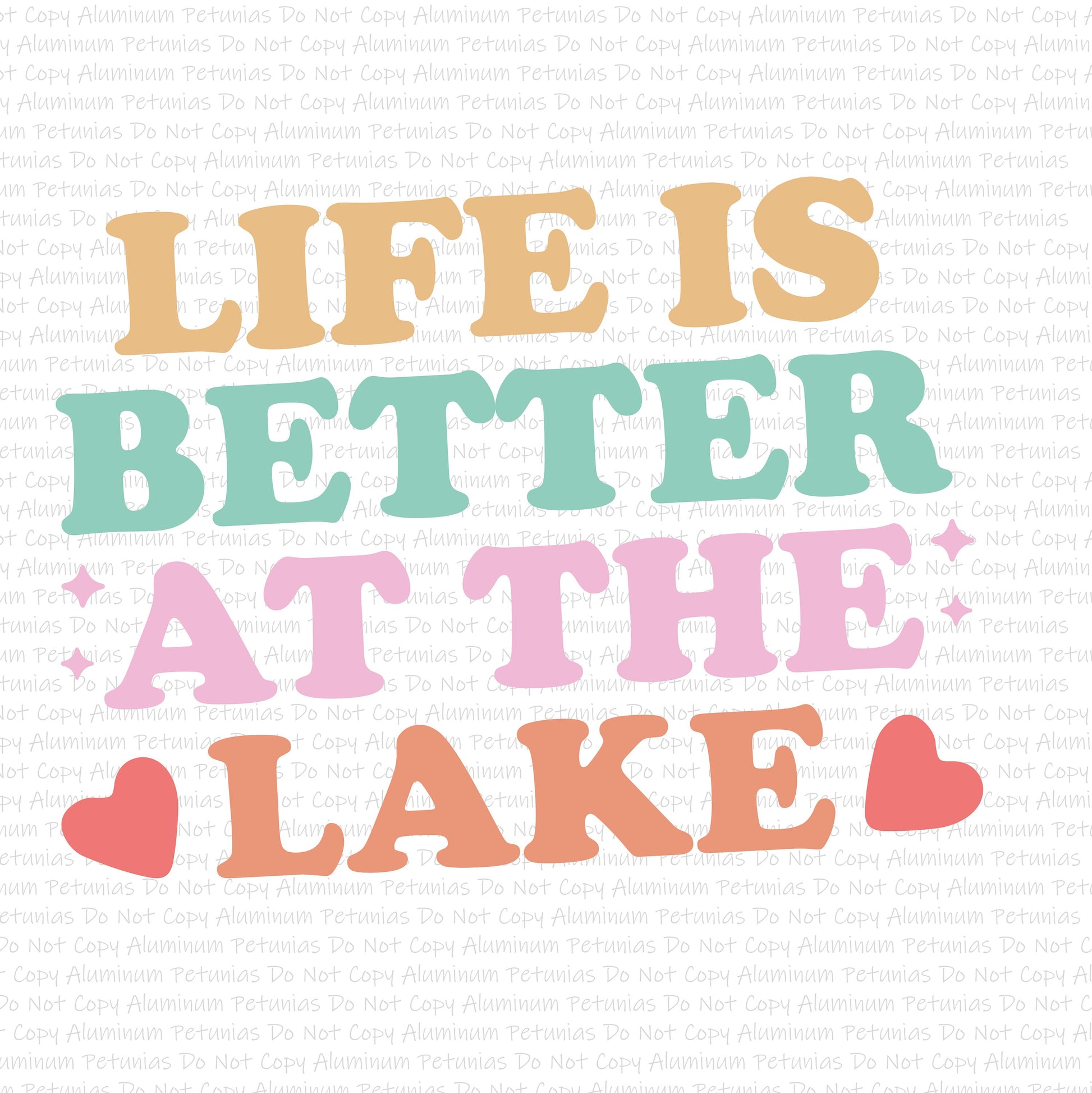 Life Is Better at the Lake DTF (Direct to Film) Transfers, Summer DTF Transfer Ready to Press, 1-3 Day Ship