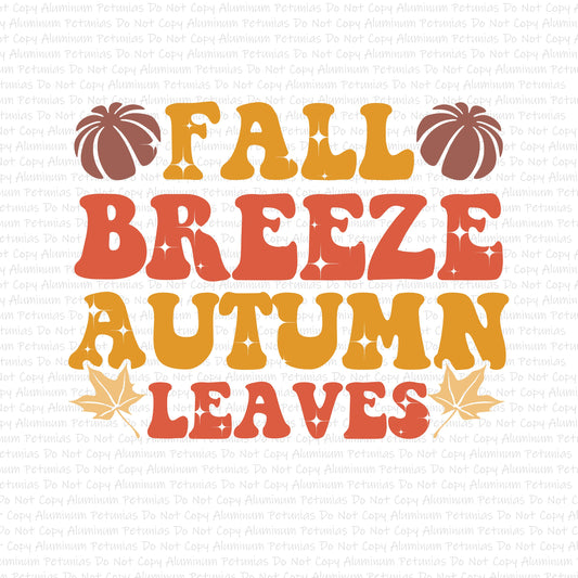 Fall Breeze, Autumn Leaves DTF (Direct to Film) Transfers, Fall DTF Transfer Ready to Press, 1-3 Day Ship