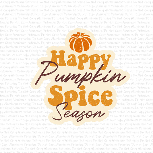 Happy Pumpkin Spice Season DTF (Direct to Film) Transfers, Fall DTF Transfer Ready to Press, 1-3 Day Ship