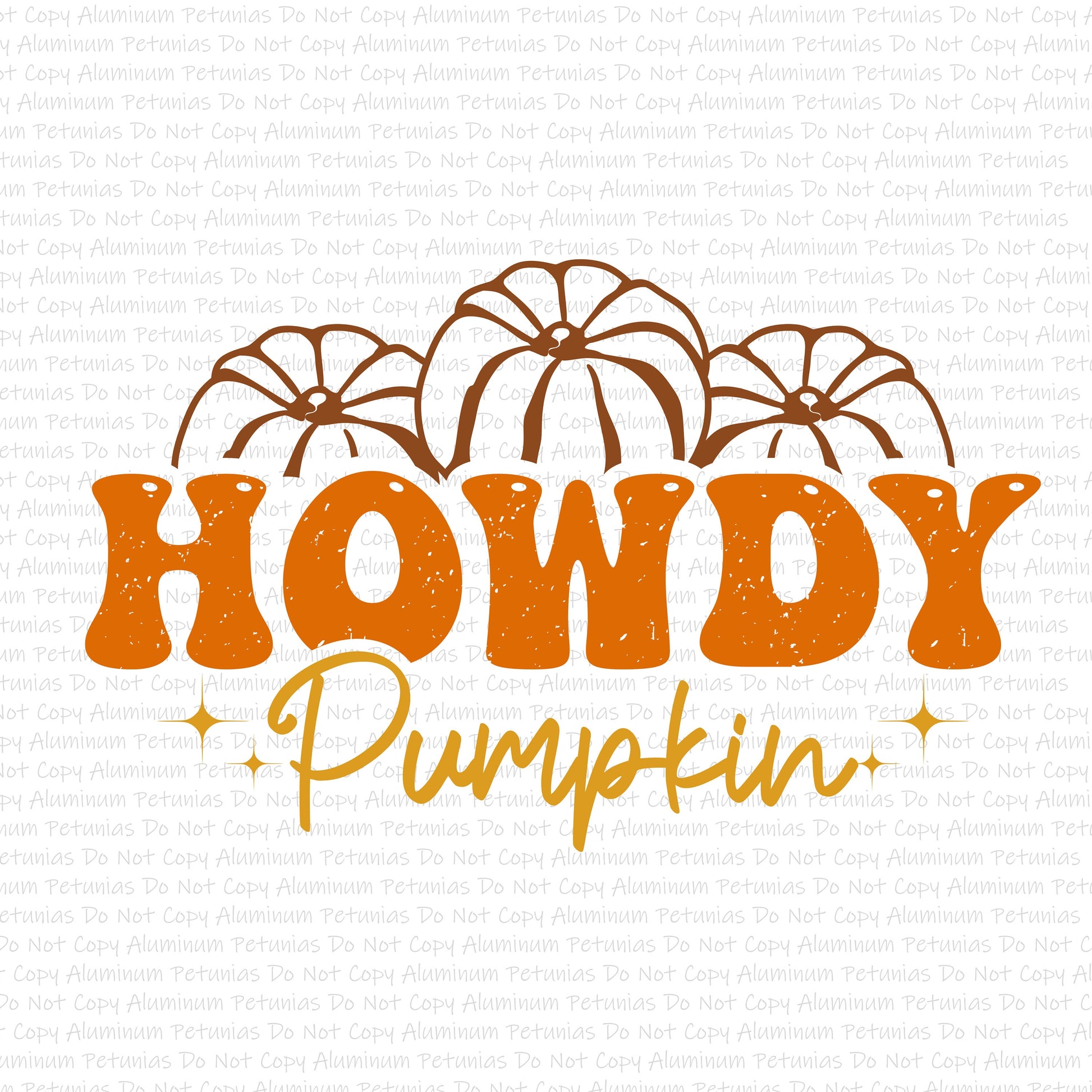 Howdy Pumpkin DTF (Direct to Film) Transfers, Fall DTF Transfer Ready to Press, 1-3 Day Ship