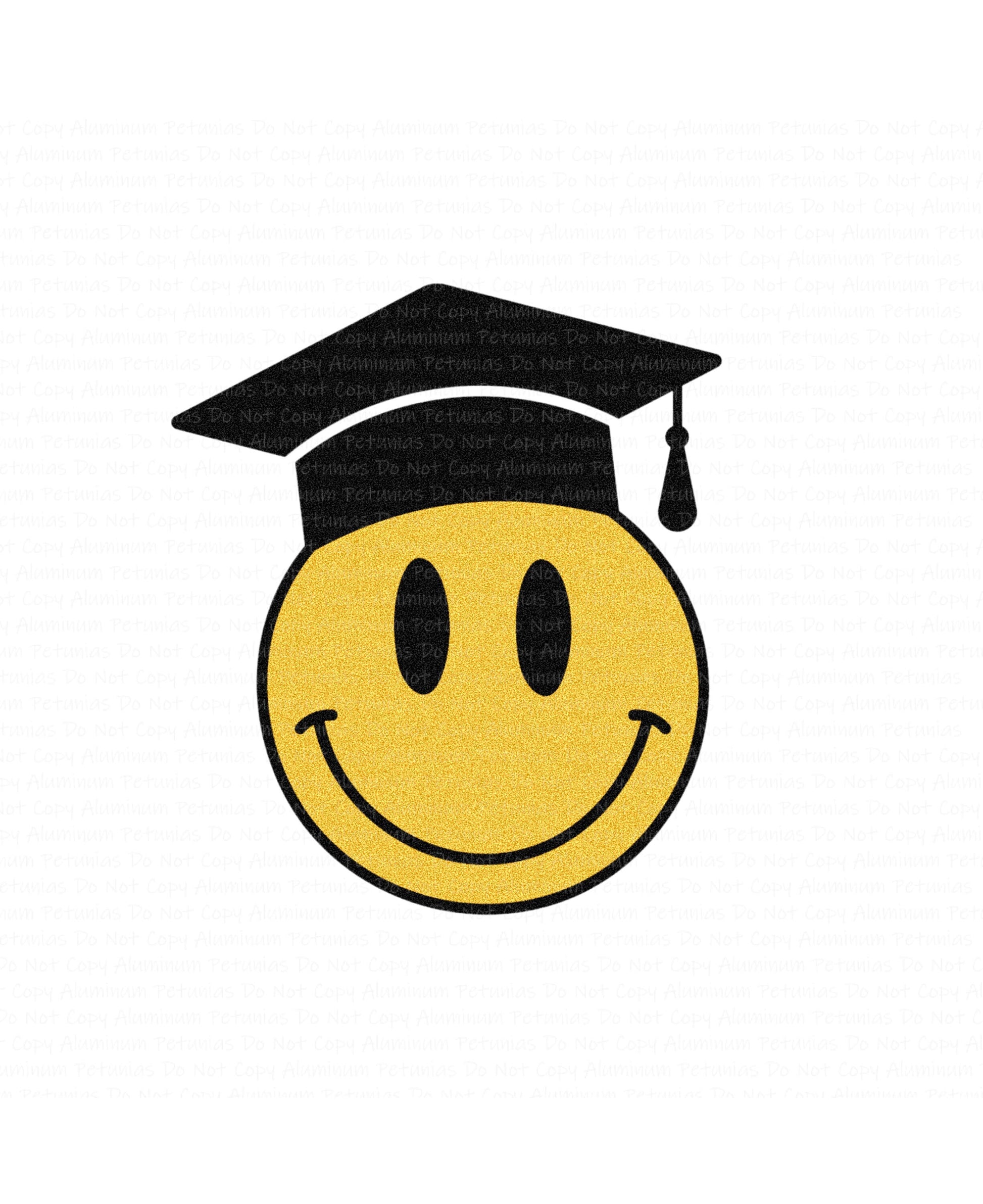 Smiley Graduation Cap and Gown DTF (Direct to Film) Transfers, Smiley DTF Transfer Ready to Press, 1-3 Day Ship