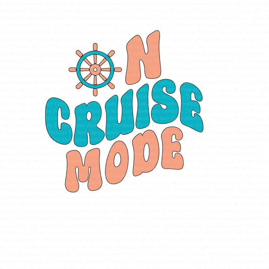 Retro On Cruise Mode DTF (Direct to Film) Transfers, Summer DTF Transfer Ready to Press, 1-3 Day Ship