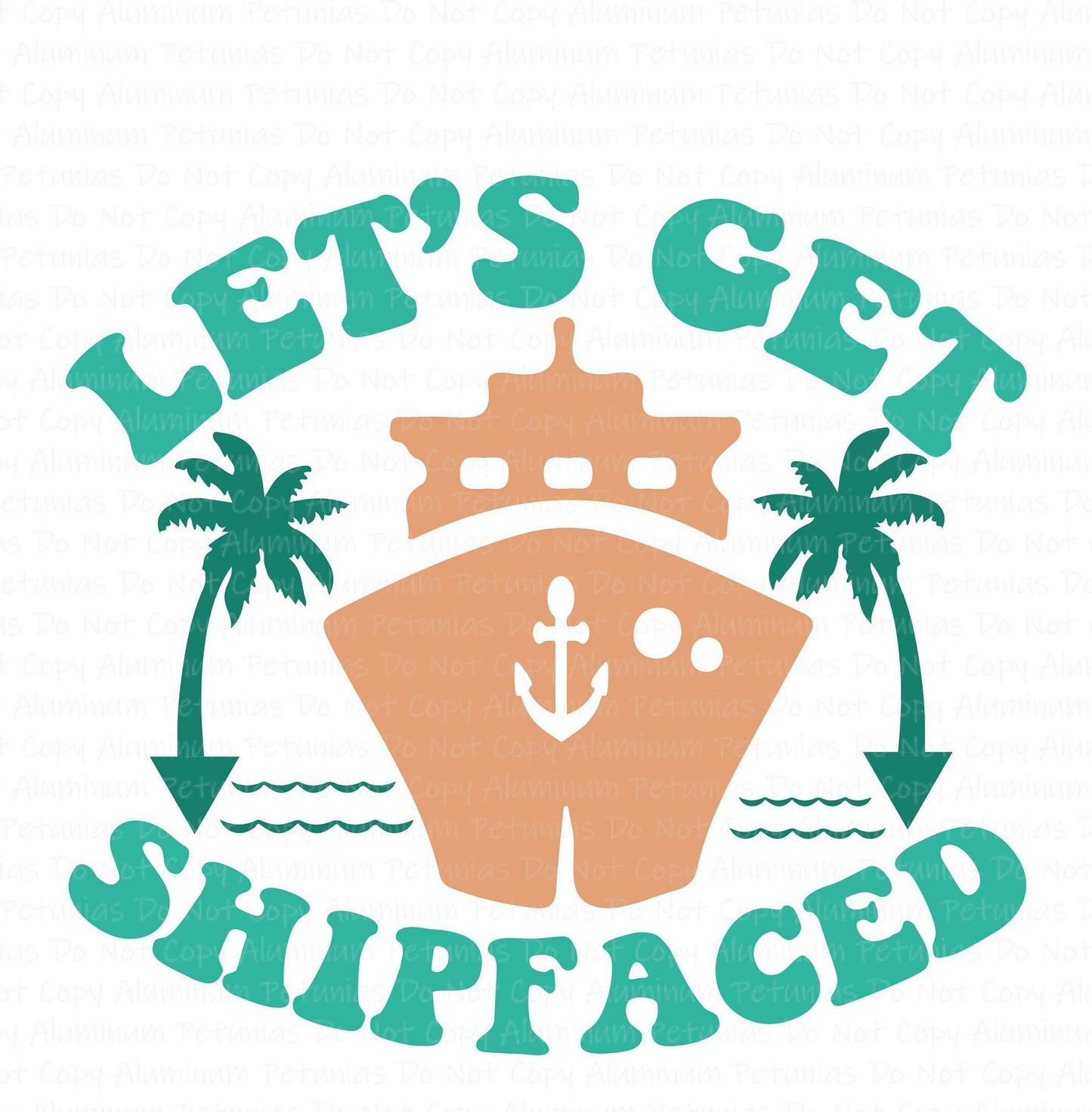 Retro Let's Get Shipfaced DTF (Direct to Film) Transfers, Summer DTF Transfer Ready to Press, 1-3 Day Ship