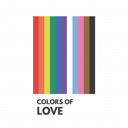 Colors Of Love DTF (Direct to Film) Transfers, Pride DTF Transfer Ready to Press, 1-3 Day Ship