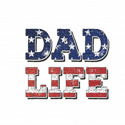 Dad Life DTF (Direct to Film) Transfers, Father's Day DTF Transfer Ready to Press, 1-3 Day Ship