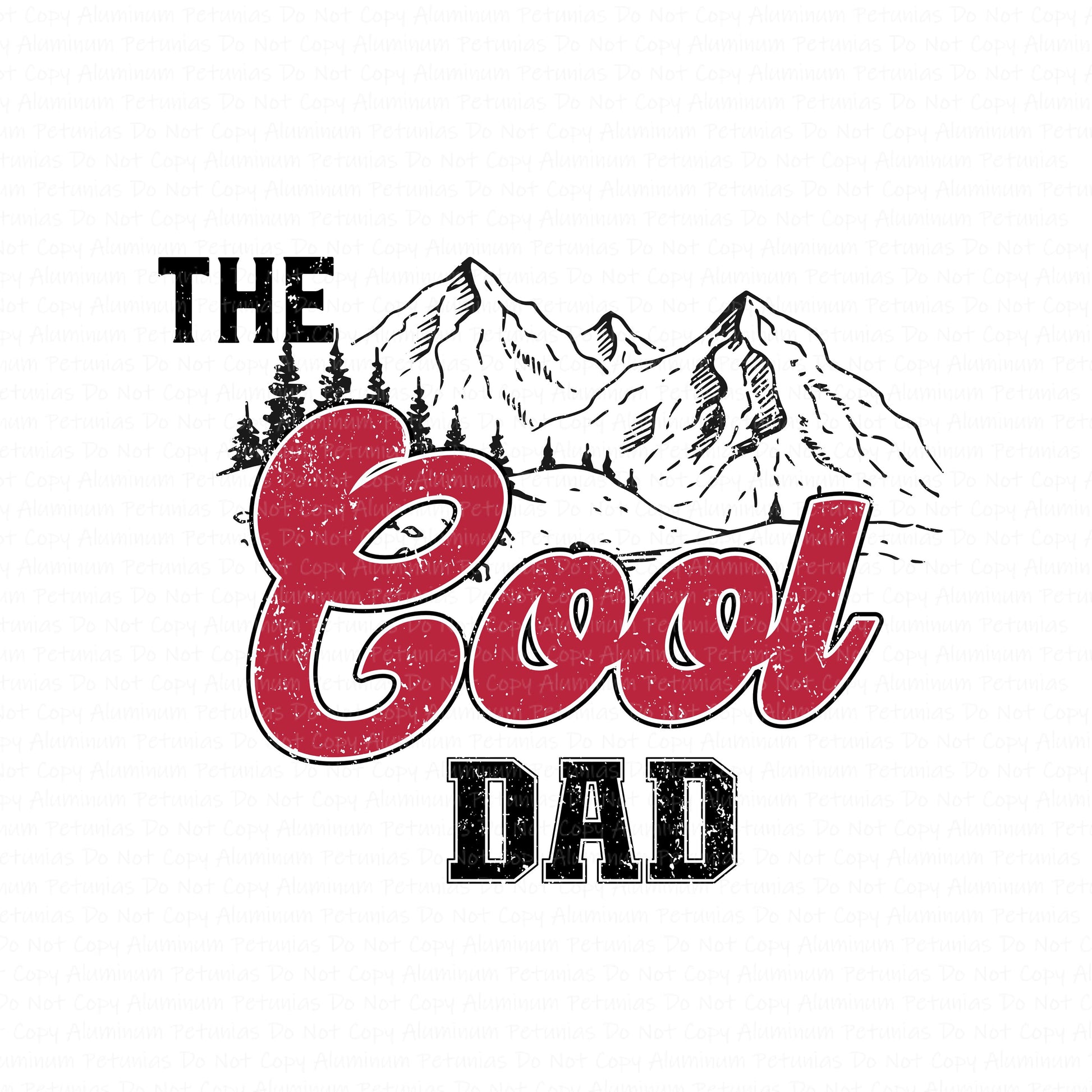 The Cool Dad DTF (Direct to Film) Transfers, Father's Day DTF Transfer Ready to Press,