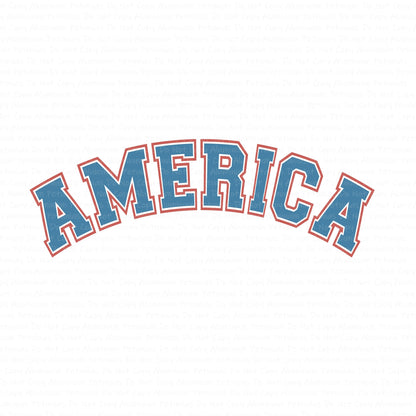 America Varsity DTF (Direct to Film) Transfers, 4th of July DTF Transfer Ready to Press