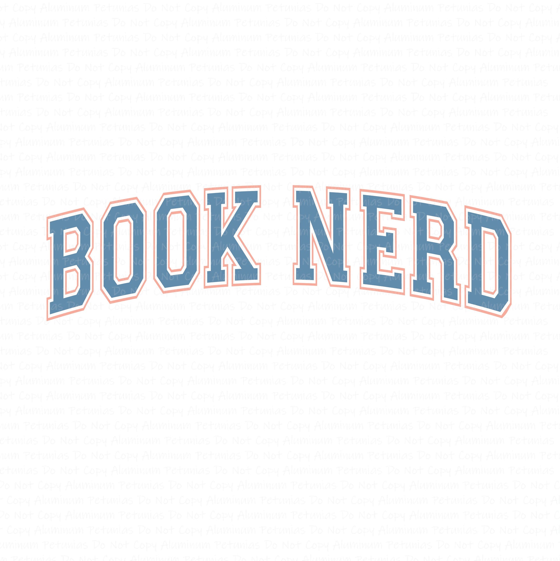 Book Nerd Varsity DTF (Direct to Film) Transfers, Reading DTF Transfer Ready to Press, 1-3 Day Ship