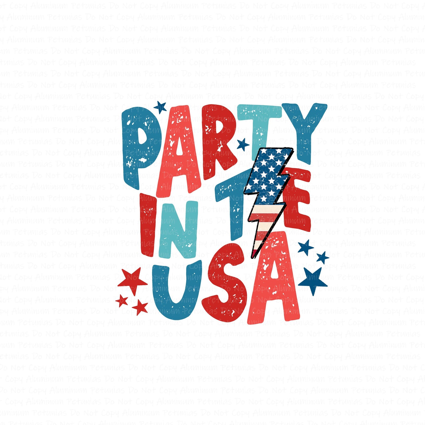 Party USA DTF (Direct to Film) Transfers, 4th of July DTF Transfer Ready to Press, 1-3 Day Ship