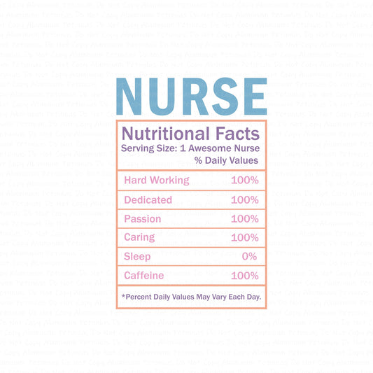 Nurse Facts DTF (Direct to Film) Transfers, Nursing DTF Transfer Ready to Press, 1-3 Day Ship