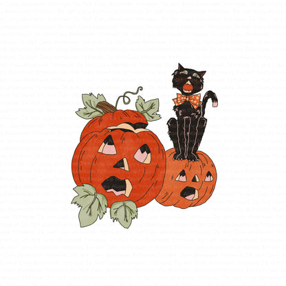 Screaming Pumpkin DTF (Direct to Film) Transfers, Halloween DTF Transfer Ready to Press, 1-3 Day Ship