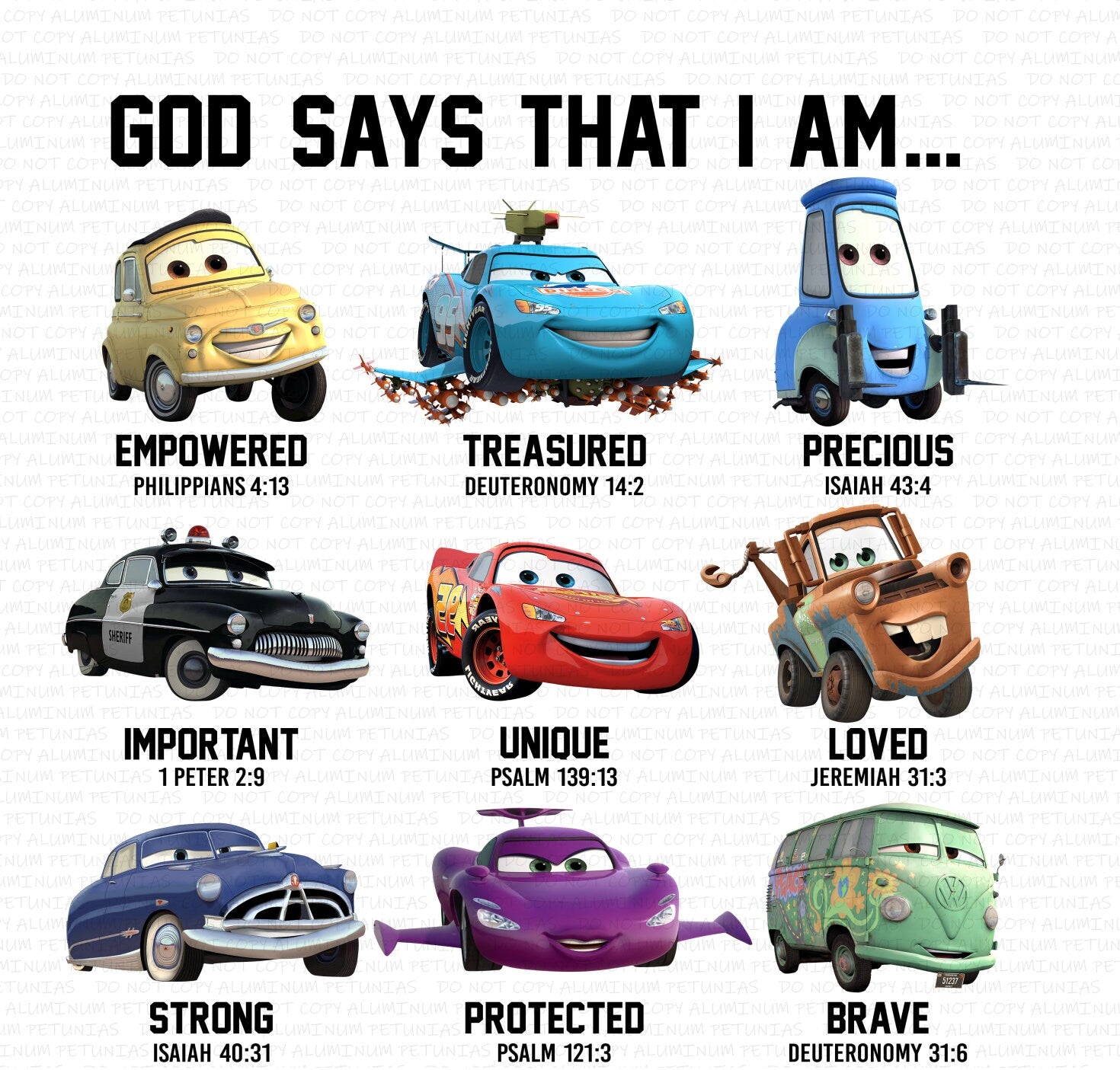 God Says I am Car Friends DTF (Direct to Film) Transfers, DTF Transfer Ready to Press, 1-3 Day Ship