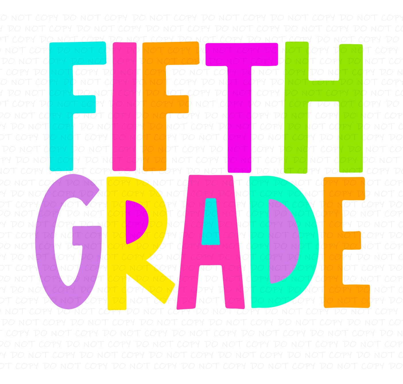 Back To School Bright Funky Grades, School DTF (Direct to Film) Transfers