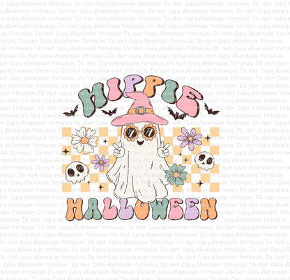 Hippie Halloween DTF (Direct to Film) Transfers, Halloween DTF Transfer Ready to Press, 