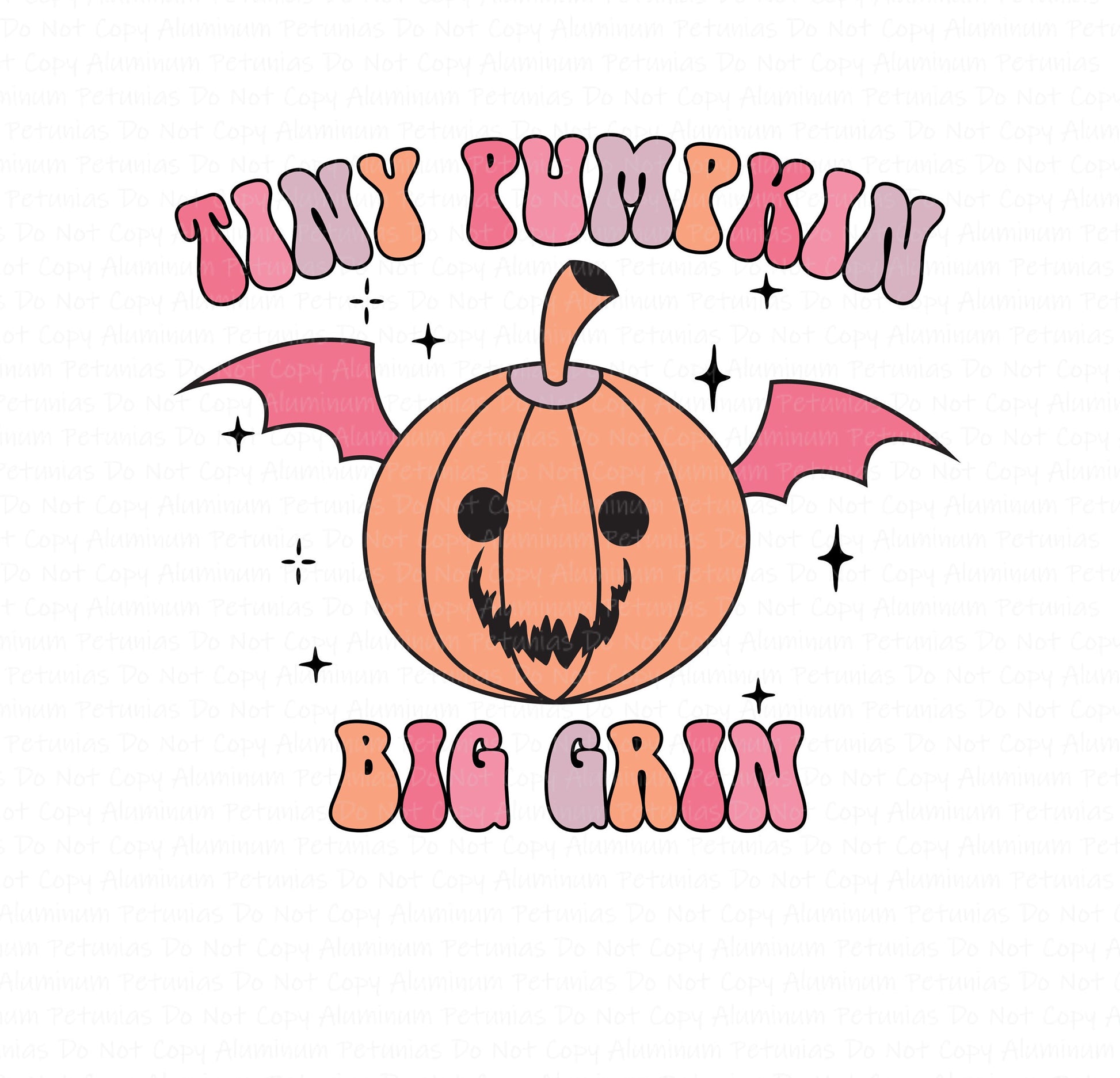 Tiny Pumpkin, Big Grin DTF (Direct to Film) Transfers, Halloween DTF Transfer Ready to Press, 1-3 Day Ship