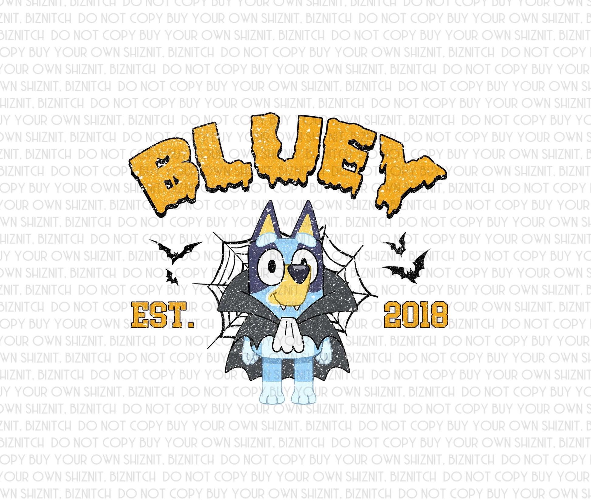 Blue Character Halloween DTF (Direct to Film) Transfers, Halloween DTF Transfer Ready to Press, 3-5 Day Ship