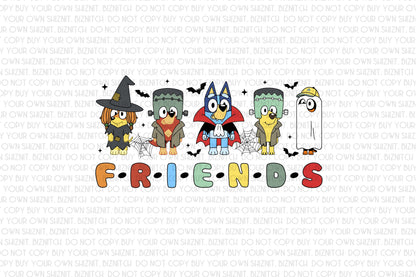 Friends Character Halloween DTF (Direct to Film) Transfers, Halloween DTF Transfer Ready to Press, 3-5 Day Ship