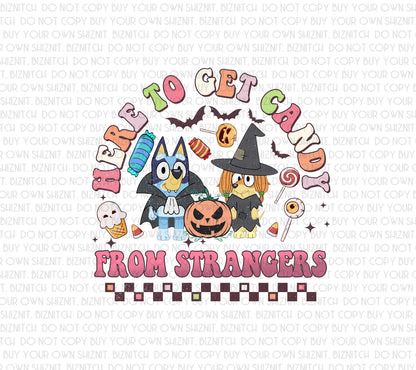 Getting Candy Character Halloween DTF (Direct to Film) Transfers, Halloween DTF Transfer Ready to Press, 3-5 Day Ship