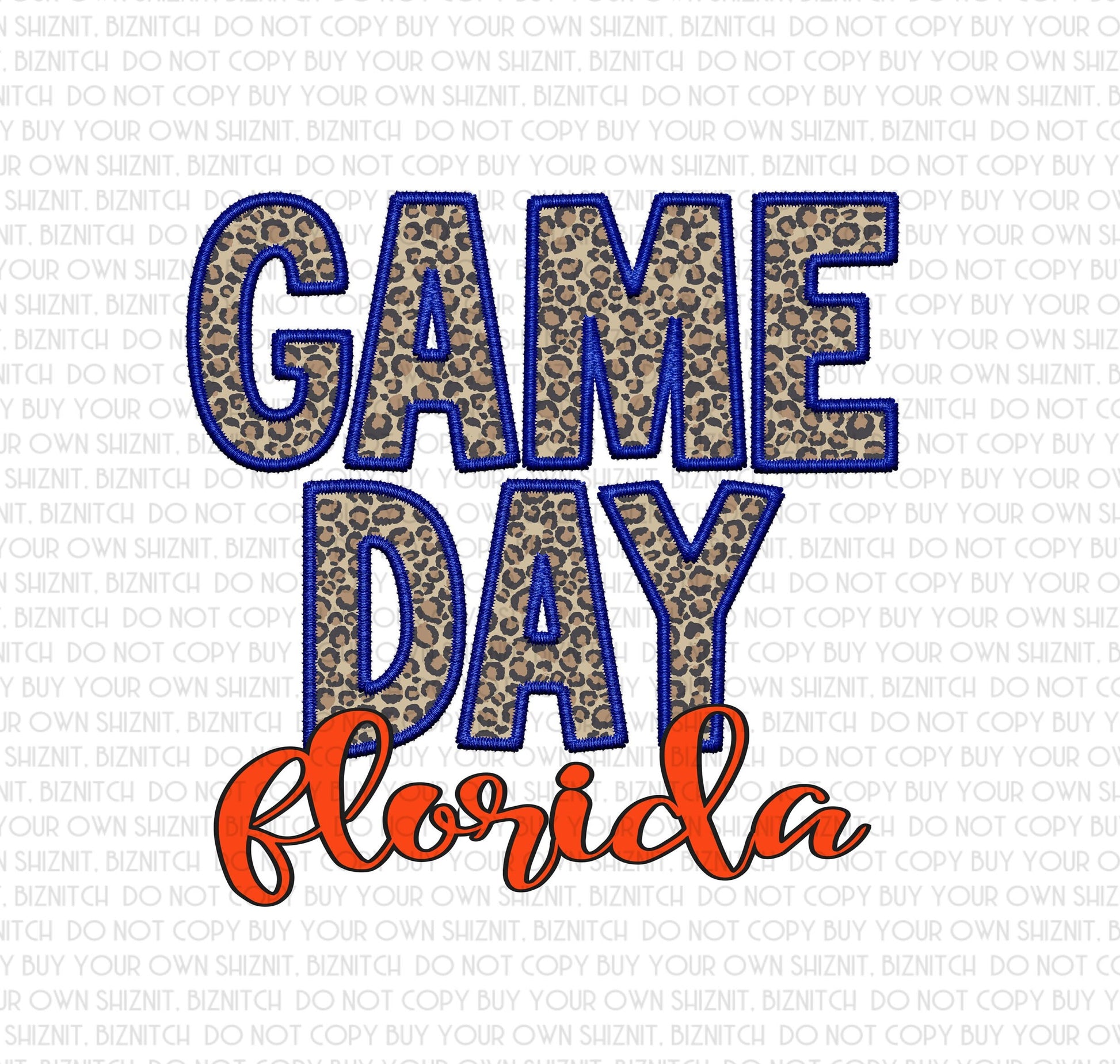 Embroidered Gameday Florida DTF (Direct to Film) Transfers, Approved Vendor for Grovedesigns123