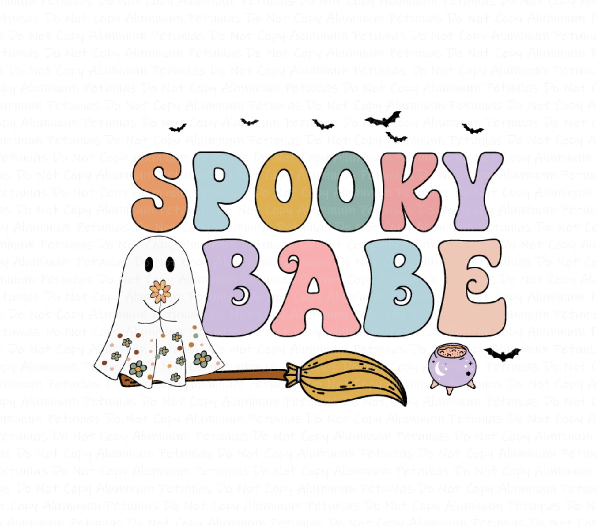 Spooky Babe DTF (Direct to Film) Transfers, Halloween DTF Transfer Ready to Press, 1-3 Day Ship